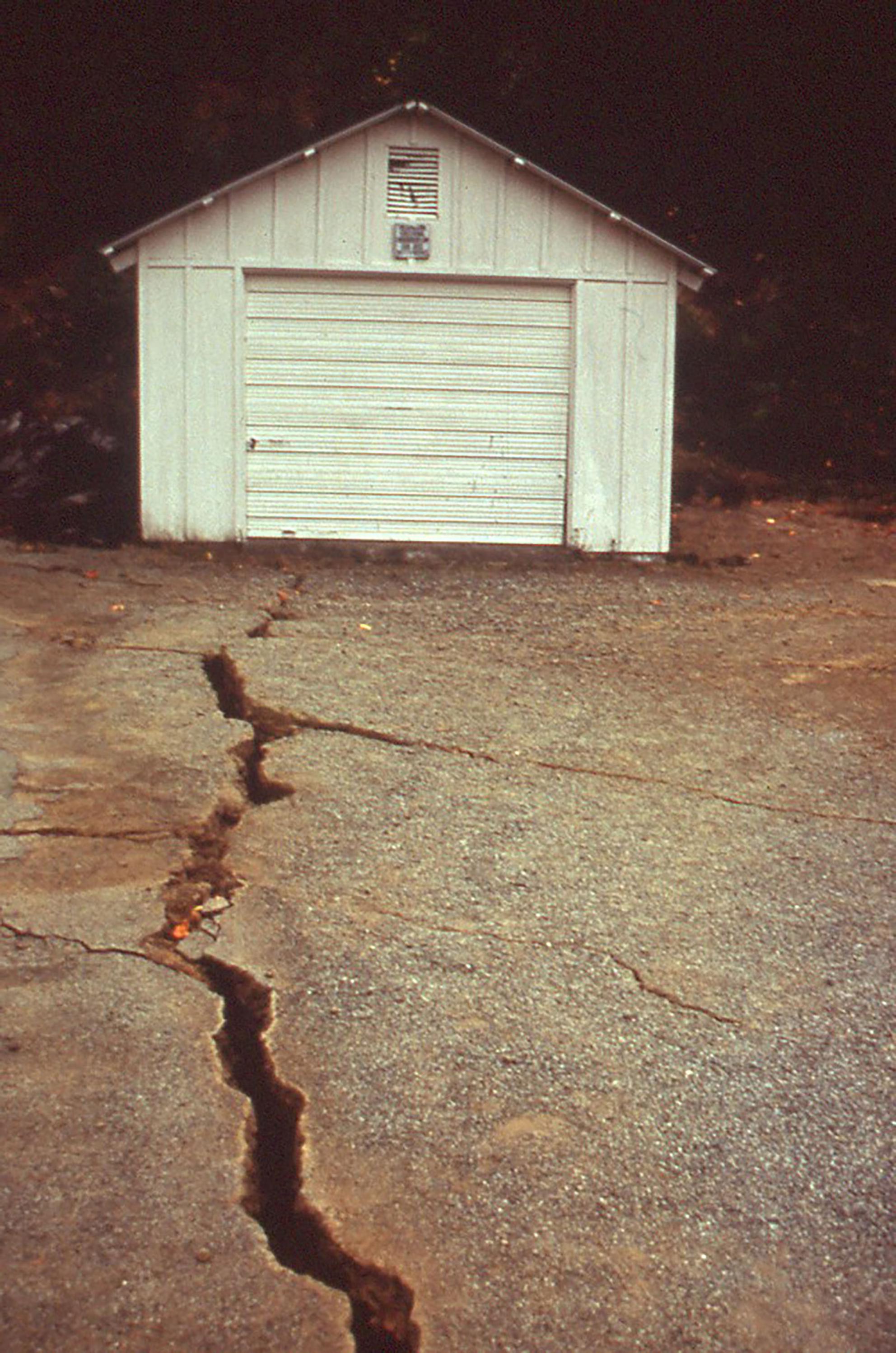 earthquake crack on the ground